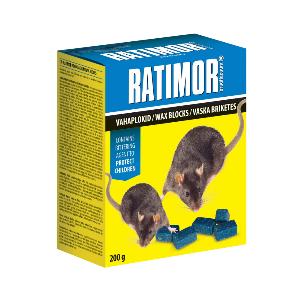 Žurku un peļu inde RATIMOR, 200g